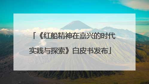 《红船精神在嘉兴的时代实践与探索》白皮书发布