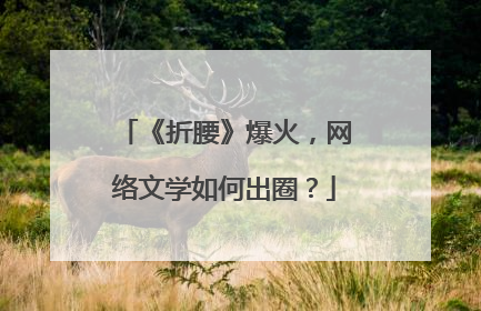 《折腰》爆火，网络文学如何出圈？