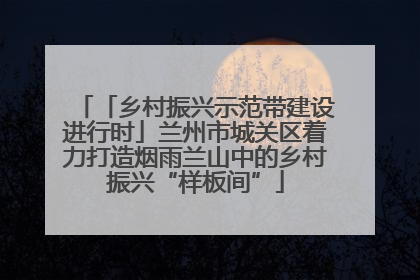「乡村振兴示范带建设进行时」兰州市城关区着力打造烟雨兰山中的乡村振兴“样板间”