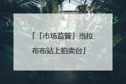 「市场监管」当拉布布站上拍卖台
