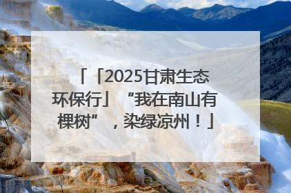 「2025甘肃生态环保行」“我在南山有棵树”，染绿凉州！