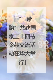 “一带一路”共建国家二十四节令鼓交流活动在华大举行