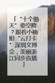 “十个勤天”要空降？跟着小楠姐“云打卡”深圳文博会，美丽浙江同步直播