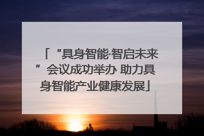 “具身智能·智启未来”会议成功举办 助力具身智能产业健康发展
