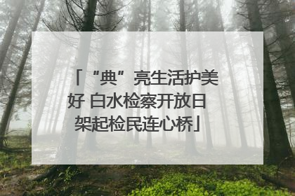 “典”亮生活护美好 白水检察开放日架起检民连心桥