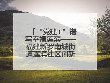 “党建+”谱写幸福莲滨——福建新罗南城街道莲滨社区创新治理模式探访