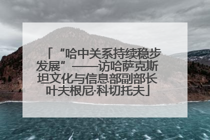 “哈中关系持续稳步发展”——访哈萨克斯坦文化与信息部副部长叶夫根尼·科切托夫