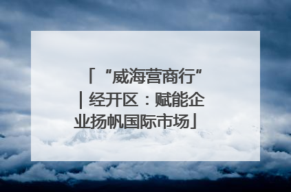 “威海营商行”｜经开区：赋能企业扬帆国际市场