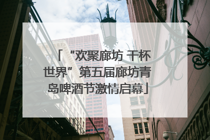 “欢聚廊坊 干杯世界”第五届廊坊青岛啤酒节激情启幕