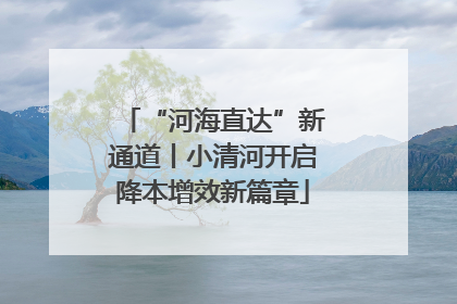 “河海直达”新通道丨小清河开启降本增效新篇章
