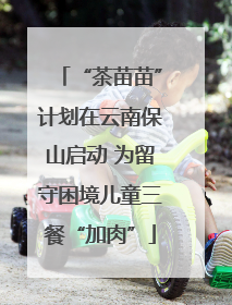 “茶苗苗”计划在云南保山启动 为留守困境儿童三餐“加肉”