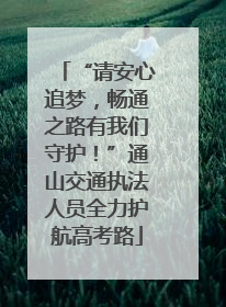 “请安心追梦，畅通之路有我们守护！”通山交通执法人员全力护航高考路
