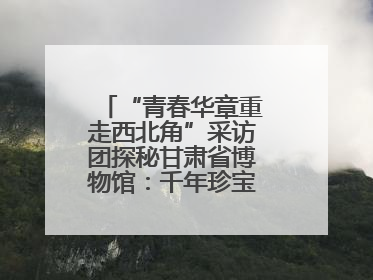 “青春华章重走西北角”采访团探秘甘肃省博物馆：千年珍宝诉说丝路辉煌