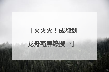 火火火！成都划龙舟霸屏热搜→