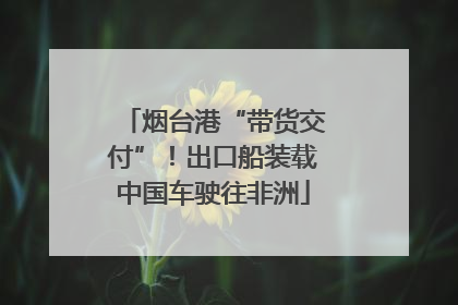 烟台港“带货交付”！出口船装载中国车驶往非洲