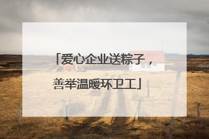 爱心企业送粽子，善举温暖环卫工