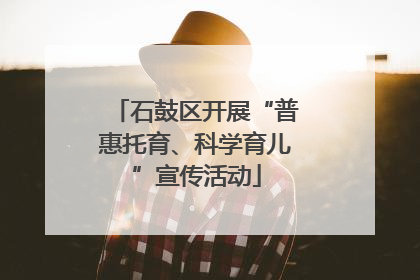 石鼓区开展“普惠托育、科学育儿”宣传活动
