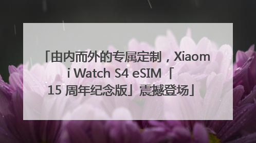由内而外的专属定制，Xiaomi Watch S4 eSIM「15 周年纪念版」震撼登场