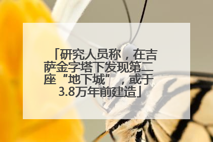 研究人员称，在吉萨金字塔下发现第二座“地下城”，或于3.8万年前建造