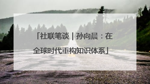 社联笔谈｜孙向晨：在全球时代重构知识体系
