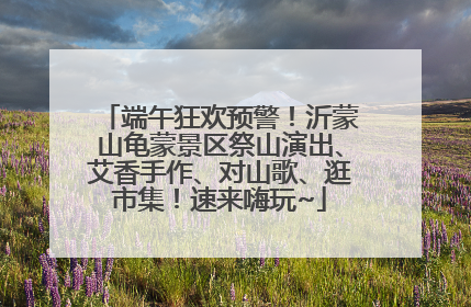 端午狂欢预警！沂蒙山龟蒙景区祭山演出、艾香手作、对山歌、逛市集！速来嗨玩~