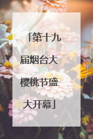 第十九届烟台大樱桃节盛大开幕