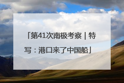第41次南极考察｜特写：港口来了中国船