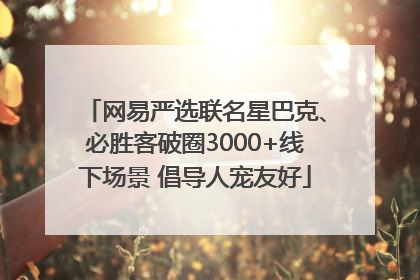 网易严选联名星巴克、必胜客破圈3000+线下场景 倡导人宠友好