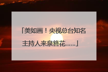 美如画！央视总台知名主持人来泉簪花……
