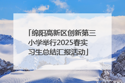 绵阳高新区创新第三小学举行2025春实习生总结汇报活动