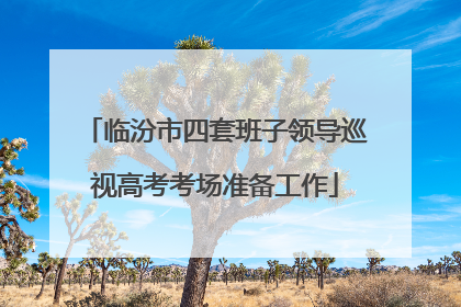 临汾市四套班子领导巡视高考考场准备工作