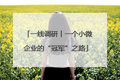 一线调研丨一个小微企业的“冠军”之路