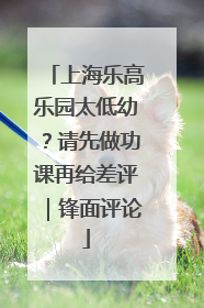 上海乐高乐园太低幼？请先做功课再给差评｜锋面评论