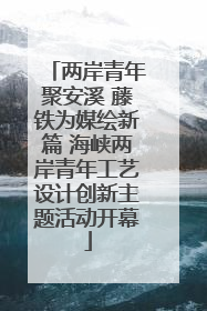 两岸青年聚安溪 藤铁为媒绘新篇 海峡两岸青年工艺设计创新主题活动开幕