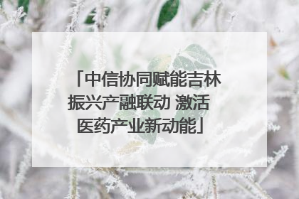 中信协同赋能吉林振兴产融联动 激活医药产业新动能