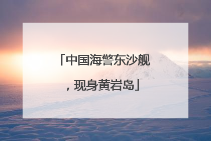 中国海警东沙舰，现身黄岩岛