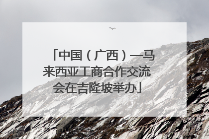 中国（广西）—马来西亚工商合作交流会在吉隆坡举办