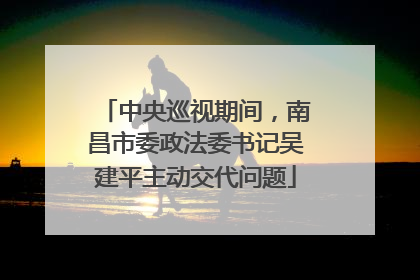 中央巡视期间，南昌市委政法委书记吴建平主动交代问题