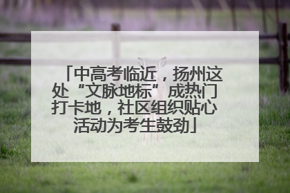 中高考临近，扬州这处“文脉地标”成热门打卡地，社区组织贴心活动为考生鼓劲