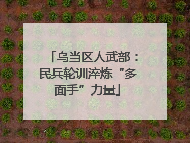 乌当区人武部：民兵轮训淬炼“多面手”力量
