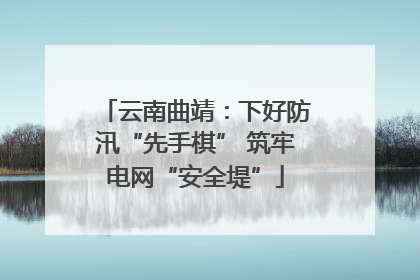 云南曲靖：下好防汛“先手棋” 筑牢电网“安全堤”