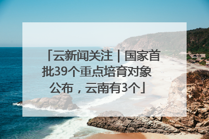 云新闻关注｜国家首批39个重点培育对象公布，云南有3个