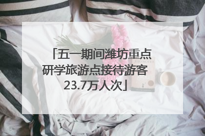 五一期间潍坊重点研学旅游点接待游客23.7万人次