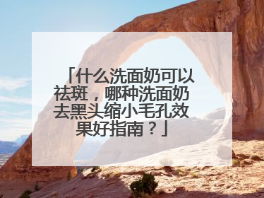 什么洗面奶可以祛斑，哪种洗面奶去黑头缩小毛孔效果好指南？