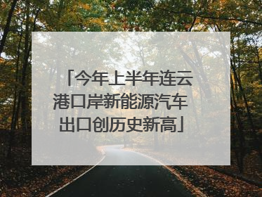 今年上半年连云港口岸新能源汽车出口创历史新高