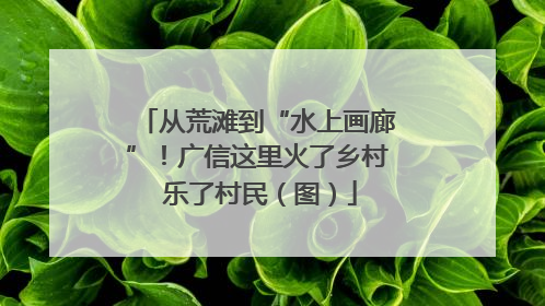 从荒滩到“水上画廊”！广信这里火了乡村 乐了村民（图）