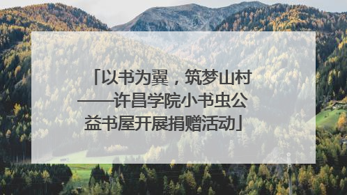 以书为翼，筑梦山村——许昌学院小书虫公益书屋开展捐赠活动