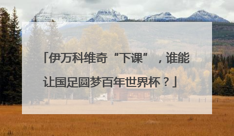 伊万科维奇“下课”，谁能让国足圆梦百年世界杯？