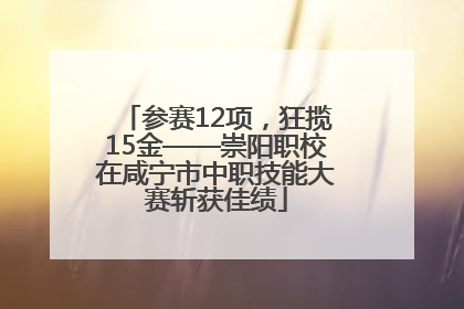 参赛12项，狂揽15金——崇阳职校在咸宁市中职技能大赛斩获佳绩