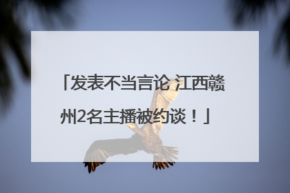 发表不当言论 江西赣州2名主播被约谈！